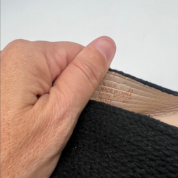 Cole Haan - Ansley Black Jute Woven Lightweight Slide On Flat Sandal Size 8 - Picture 6 of 13